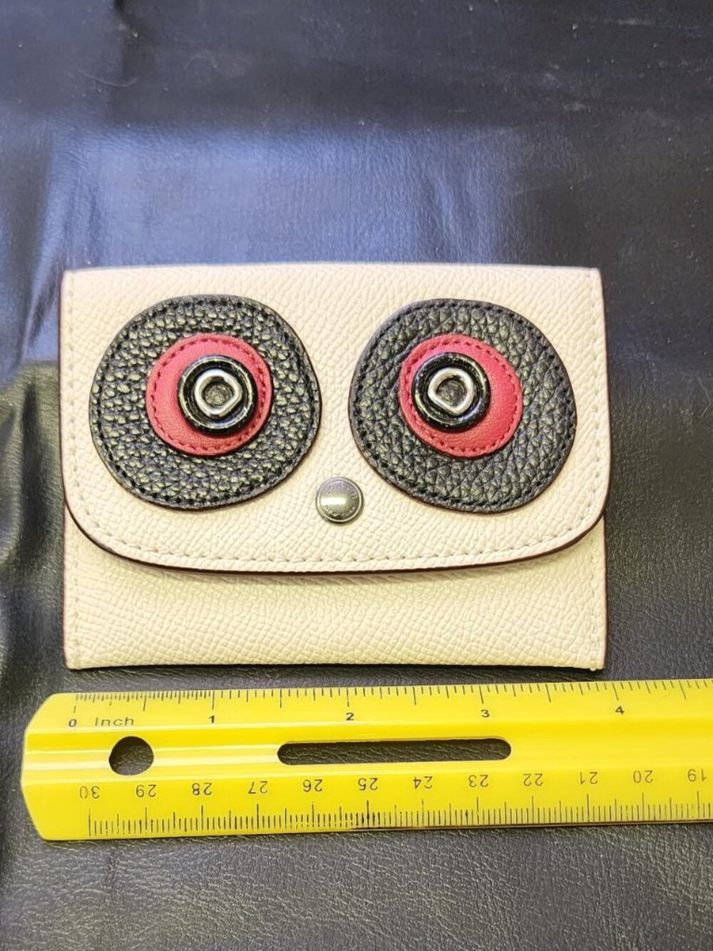 Coach Rocky Panda Face Trifold Card Wallet